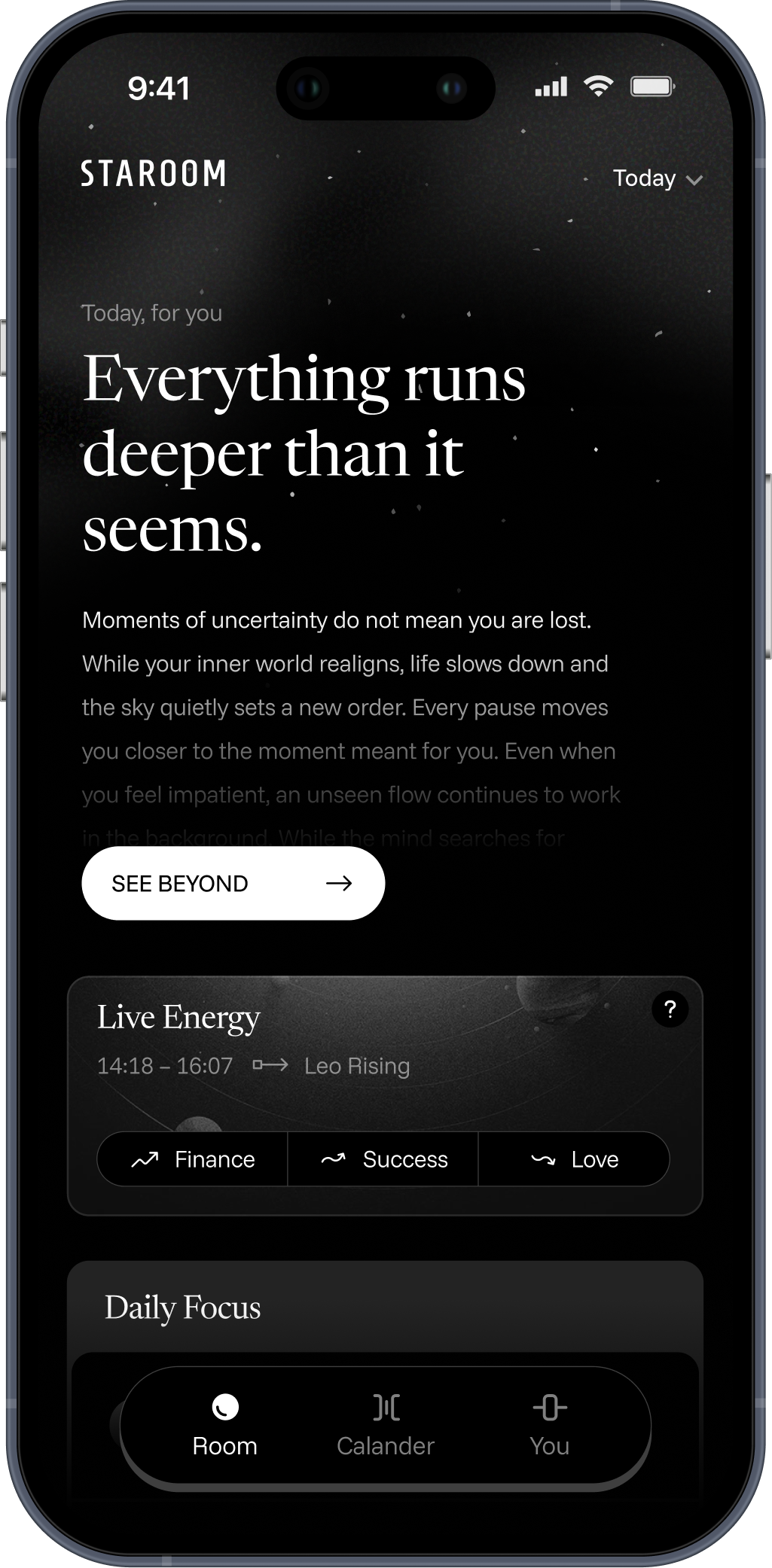 Staroom App Interface